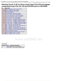 10-12款宾利欧陆GT原厂电路图 驾驶员侧保险丝盒6