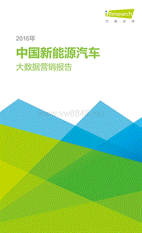 2016中国新能源汽车大数据营销报告-艾瑞咨询